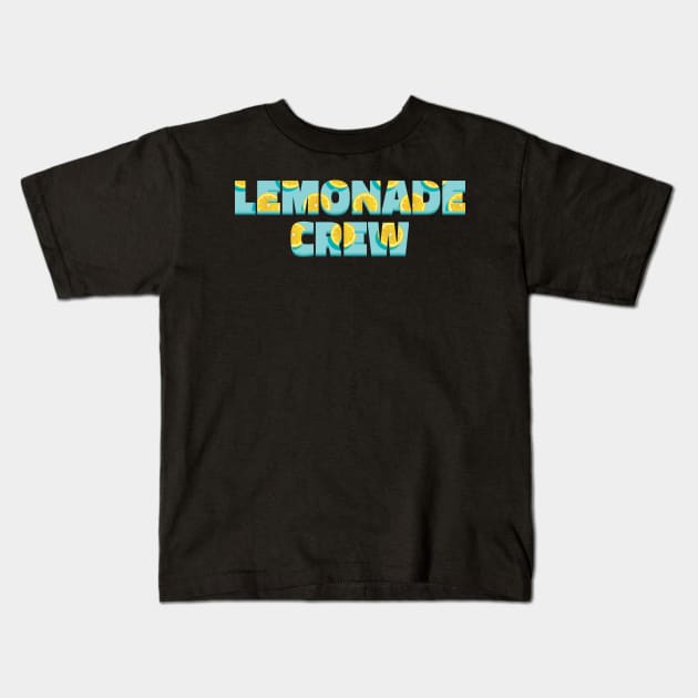 Lemonade Crew Typography - Pattern Kids T-Shirt by Ravensdesign